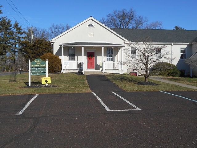 [Sunday school building entrance]
